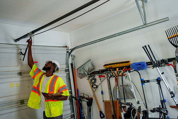 Professional Garage Door Roller Replacement technician working in West University Place, TX